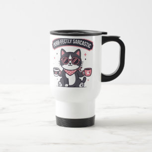Sarcastic Cool Cat Bandanna Coffee Lover Gift Travel Mug