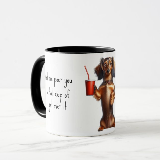 SARCASTIC DACHSHUND MUG (Front Left)