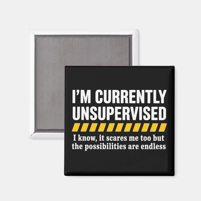 Sarcastic Dad Fathers Day Currently Unsupervised  Magnet (Front/Back)