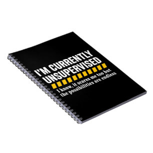 Sarcastic Dad Fathers Day Currently Unsupervised Notebook