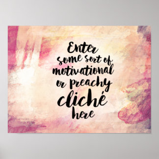 Sarcastic demotivational poster