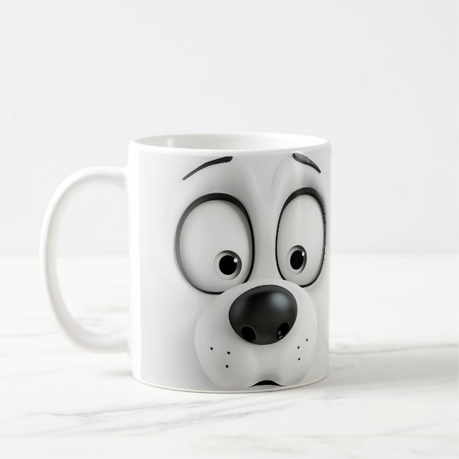  Sarcastic Dog Face 3D Coffee Mug (Left)