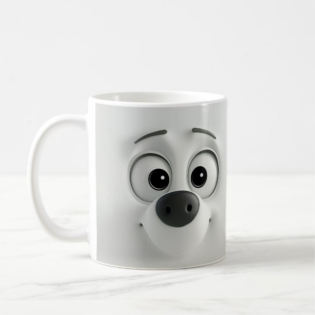  Sarcastic Dog Face 3D Coffee Mug (Left)