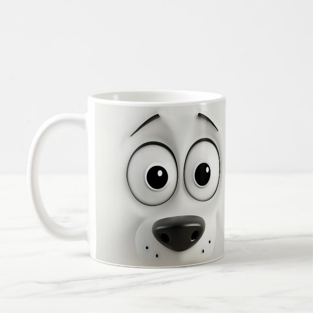 Sarcastic Dog Face 3D  Coffee Mug (Left)