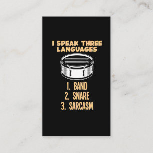 Sarcastic Drummer Humor Percussion Drumming Band Business Card