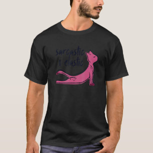Sarcastic & Elastic Yoga Cat Gym Kitten Graphic    T-Shirt