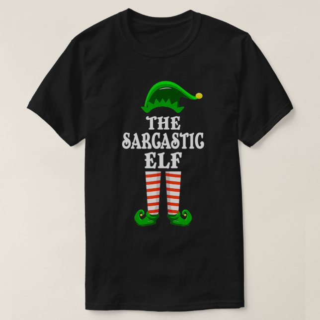 Sarcastic Elf Family Group Matching Christmas Part T-Shirt (Design Front)