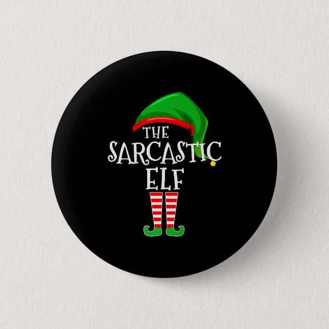 Sarcastic Elf Family Matching Group Christmas Prem 6 Cm Round Badge (Front)