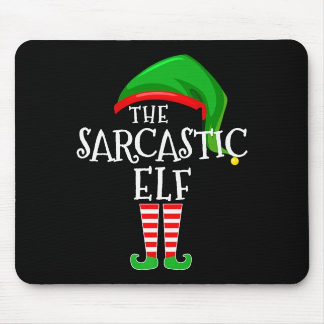 Sarcastic Elf Family Matching Group Christmas Prem Mouse Mat (Front)