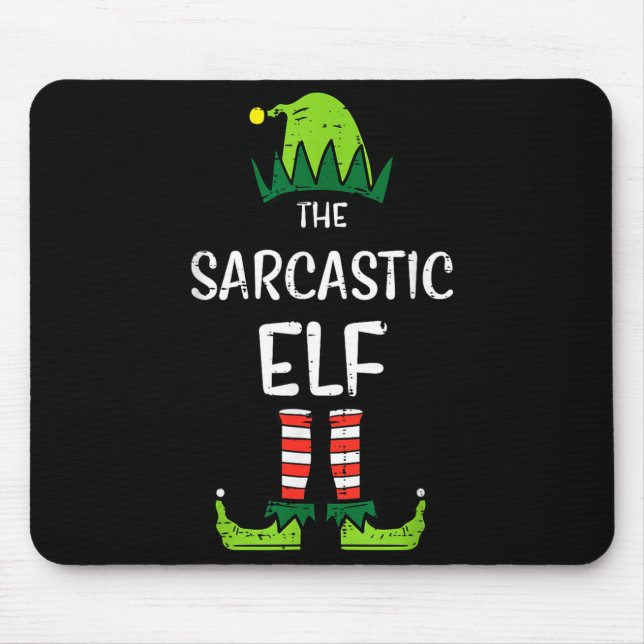 Sarcastic Elf Xmas Matching Christmas For Family M Mouse Mat (Front)