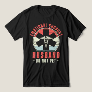 Sarcastic Emotional Support Husband Quote Tri-Blend Shirt