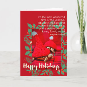 Sarcastic Fake It Till You Make It Turtle Holiday Card