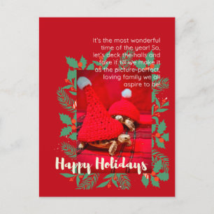 Sarcastic Fake It Till You Make It Turtle Holiday Postcard