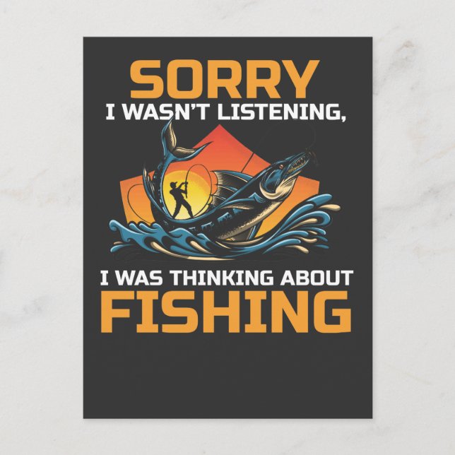 Sarcastic Fisherman Friend Humour Fish Lover Postcard (Front)