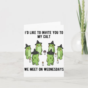 Sarcastic Frog Meme Funny Amphibian Cult Men And W Card