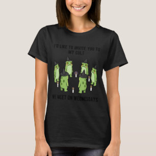 Sarcastic Frog Meme Funny Amphibian Cult Men And W T-Shirt