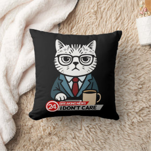 Sarcastic Funny Cat Office Humour Cushion