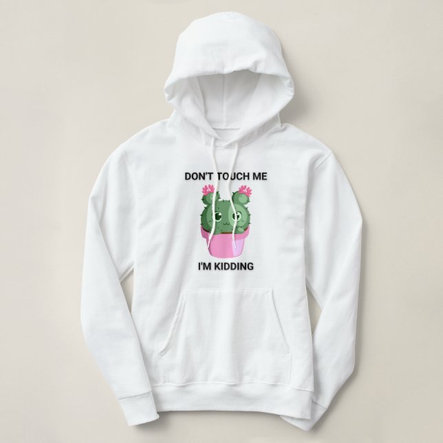 sarcastic funny cute cool love trendy hoodie (Design Front)