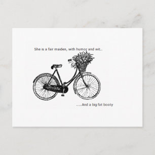 Sarcastic, funny print postcard