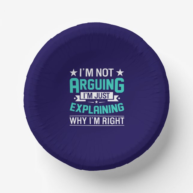 Sarcastic Funny Quote Design Paper Plate (Front)
