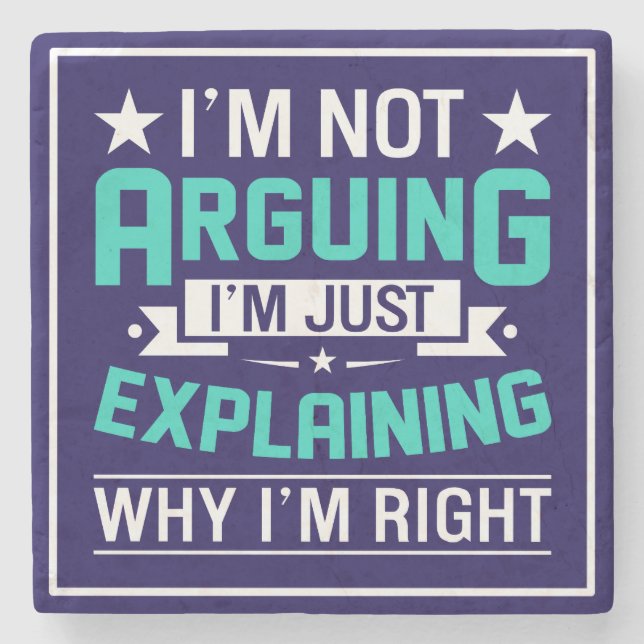 Sarcastic Funny Quote Design Stone Coaster (Front)