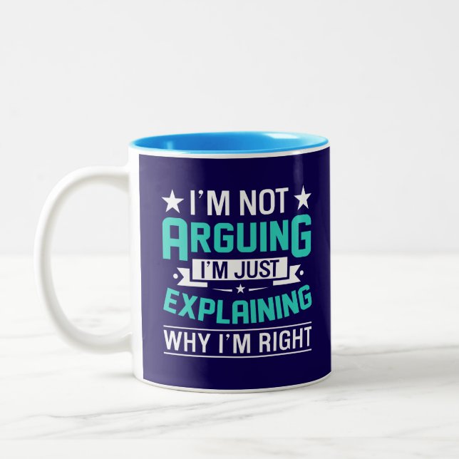 Sarcastic Funny Quote Design Two-Tone Coffee Mug (Left)