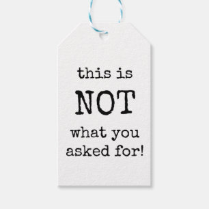 Sarcastic Gift Tags, Funny Gift Label