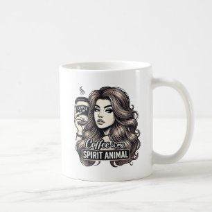 Sarcastic Girl Rolling Eyes with Cup