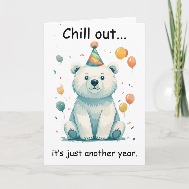 Sarcastic Global Warming Polar Bear Card (Front)