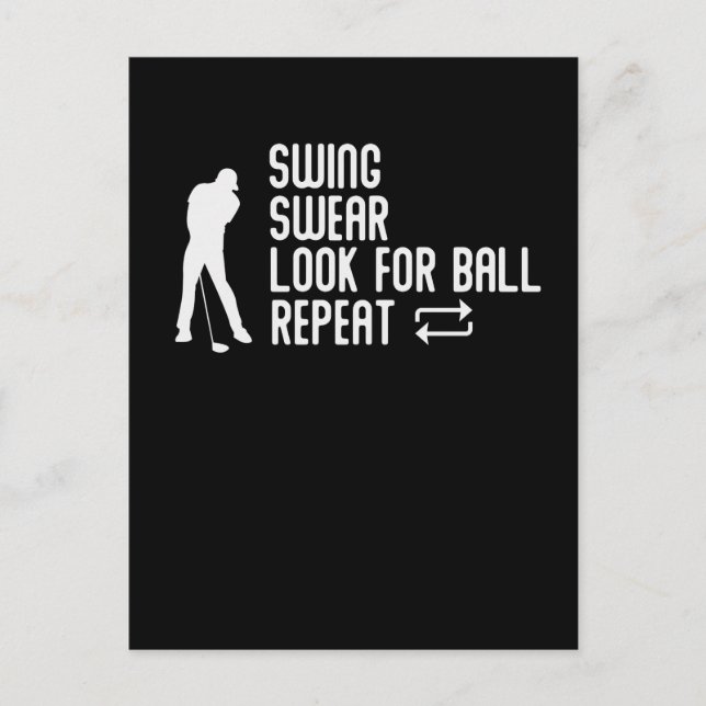 Sarcastic Golf Joke Golf Course Humour Golfing Postcard (Front)