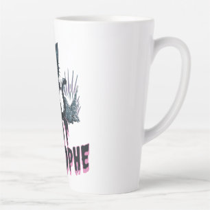 Sarcastic Grumpy Cat Cartoon Design Latte Mug