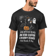 Sarcastic Halloween Witch Iced Coffee Daddy Issues