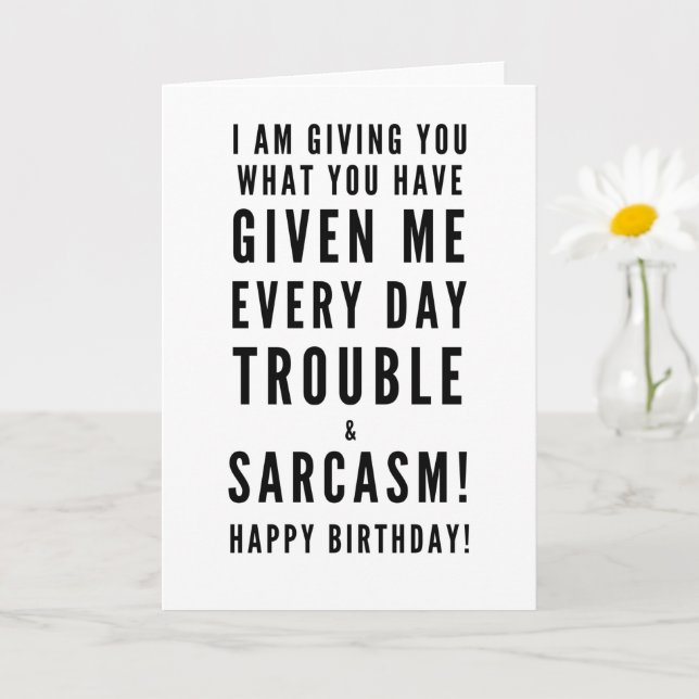 Sarcastic Happy Birthday Wishes for best friends  Card (Small Plant)