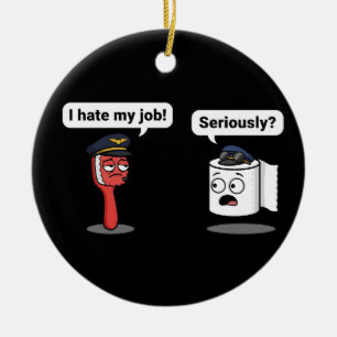 Sarcastic Humor Graphic Pilot Funny Sassy Meme Ceramic Tree Decoration