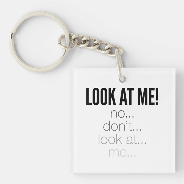 sarcastic humor typography design key ring (Front)