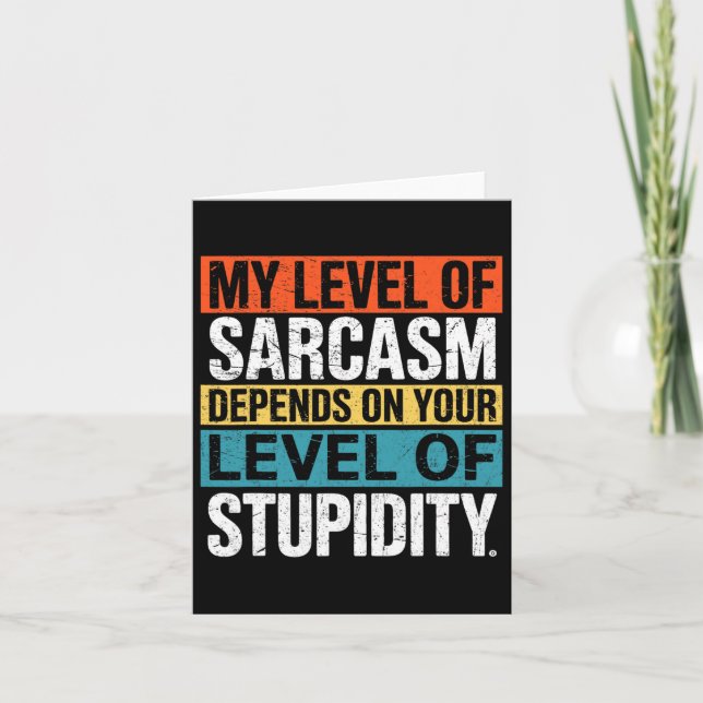 Sarcastic Humour  Card (Front)