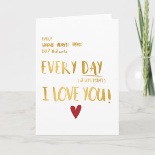 Sarcastic I Love You Card