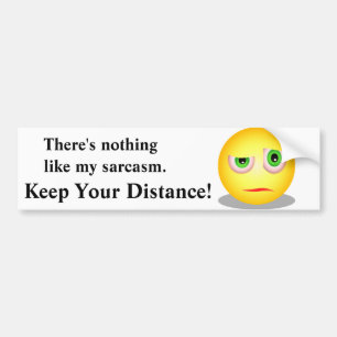 Sarcastic Ignorant Emoji Personalise Bumper Sticker