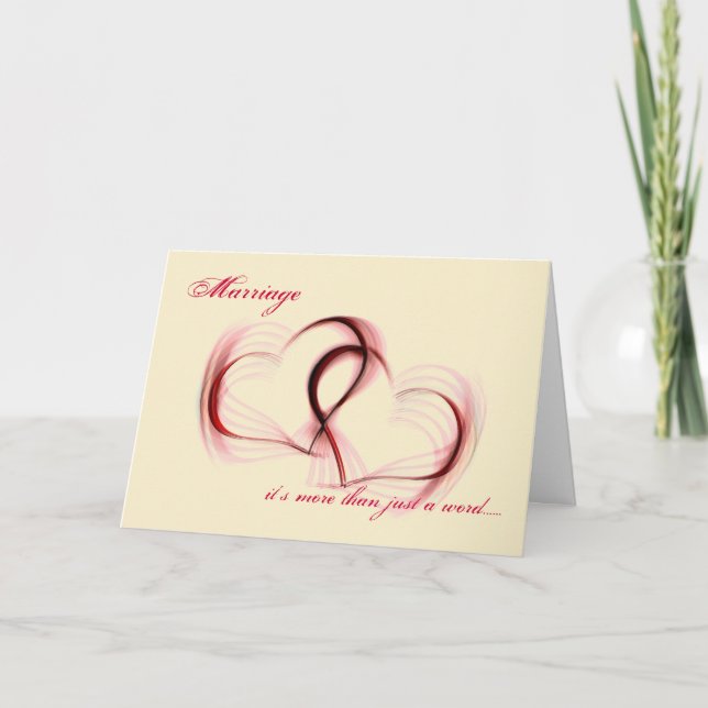 Sarcastic Intertwined Hearts I Love You Card (Front)