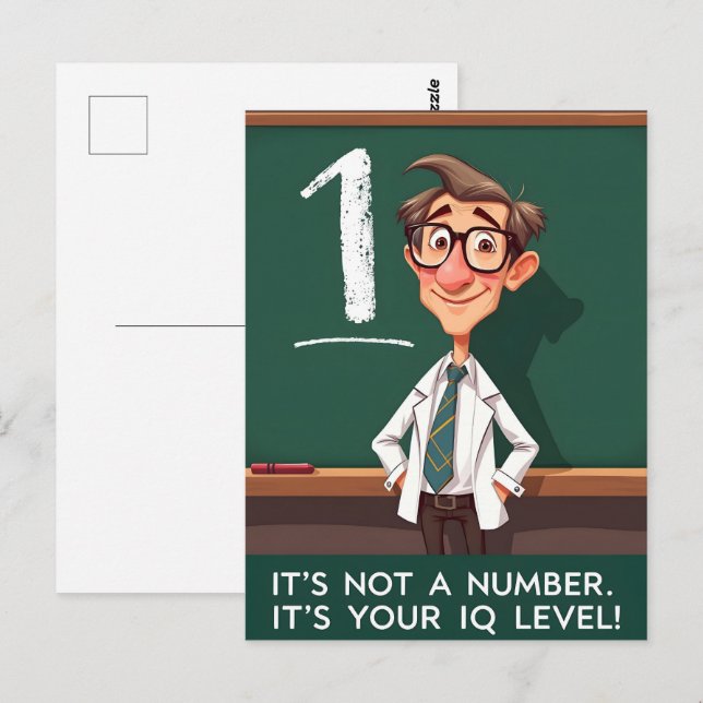 Sarcastic IQ Level Postcard (Front/Back)