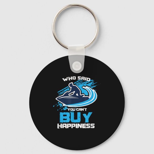 Sarcastic Jet Skier Jetsksi Can't Buy Hapness  Key Ring (Front)