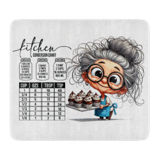 Sarcastic Kitchen Chart   Cutting Board