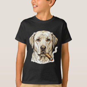 Sarcastic labrador retriever smoking dog meme T-Shirt