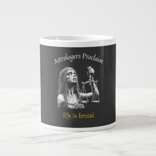 Sarcastic Libra Horoscope – Life Is Brutal Large Coffee Mug