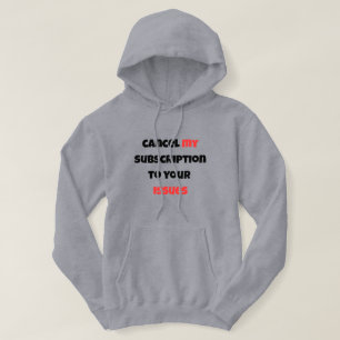 Sarcastic Minimalist Hoodie,Grey- Cancel My Hoodie