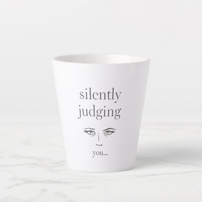 Sarcastic Minimalist Introvert Humor Latte Mug (Front)
