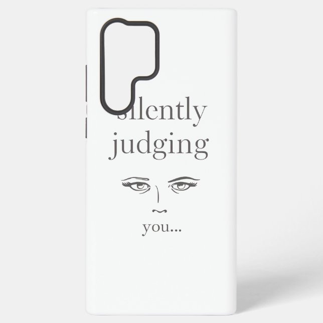 Sarcastic Minimalist Introvert Humor Samsung Galaxy S22 Ultra Case (Back)