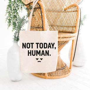 Sarcastic Minimalist Quote Tote Bag Design