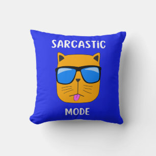 Sarcastic Mode Cat Cushion