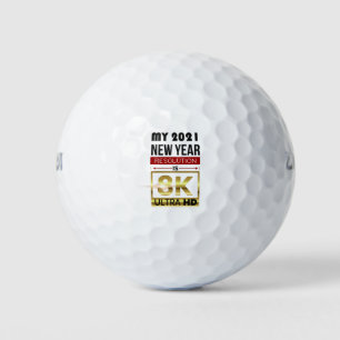 Sarcastic New Year Resolution Product Golf Balls